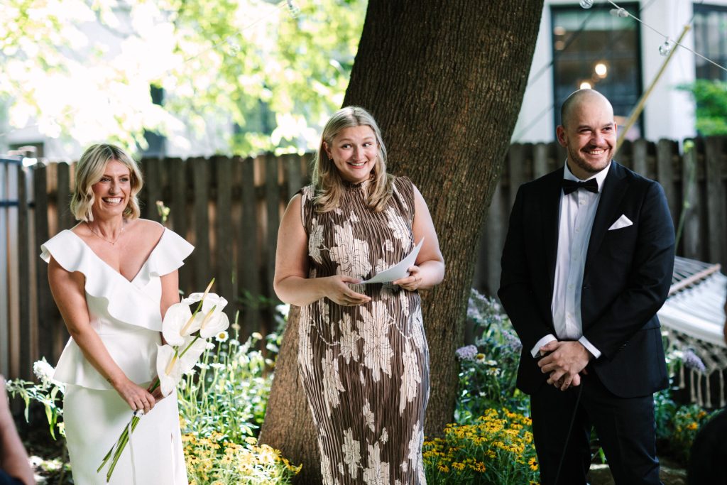 (Photos of Nicola and Aaron’s wedding by Sylvie Rosokoff. Photos of Maddy and Cory’s wedding by Karen Hill.)